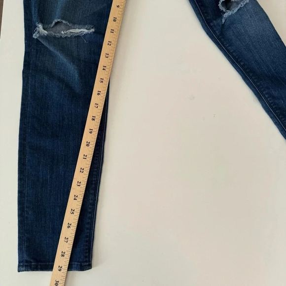 Hudson Krista Super Skinny Low Rise Destroyed Stretch Denim Women’s size 27 - Picture 6 of 14